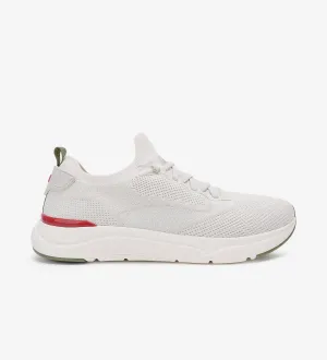 Cue Slip On Knit Canvas Sneaker White