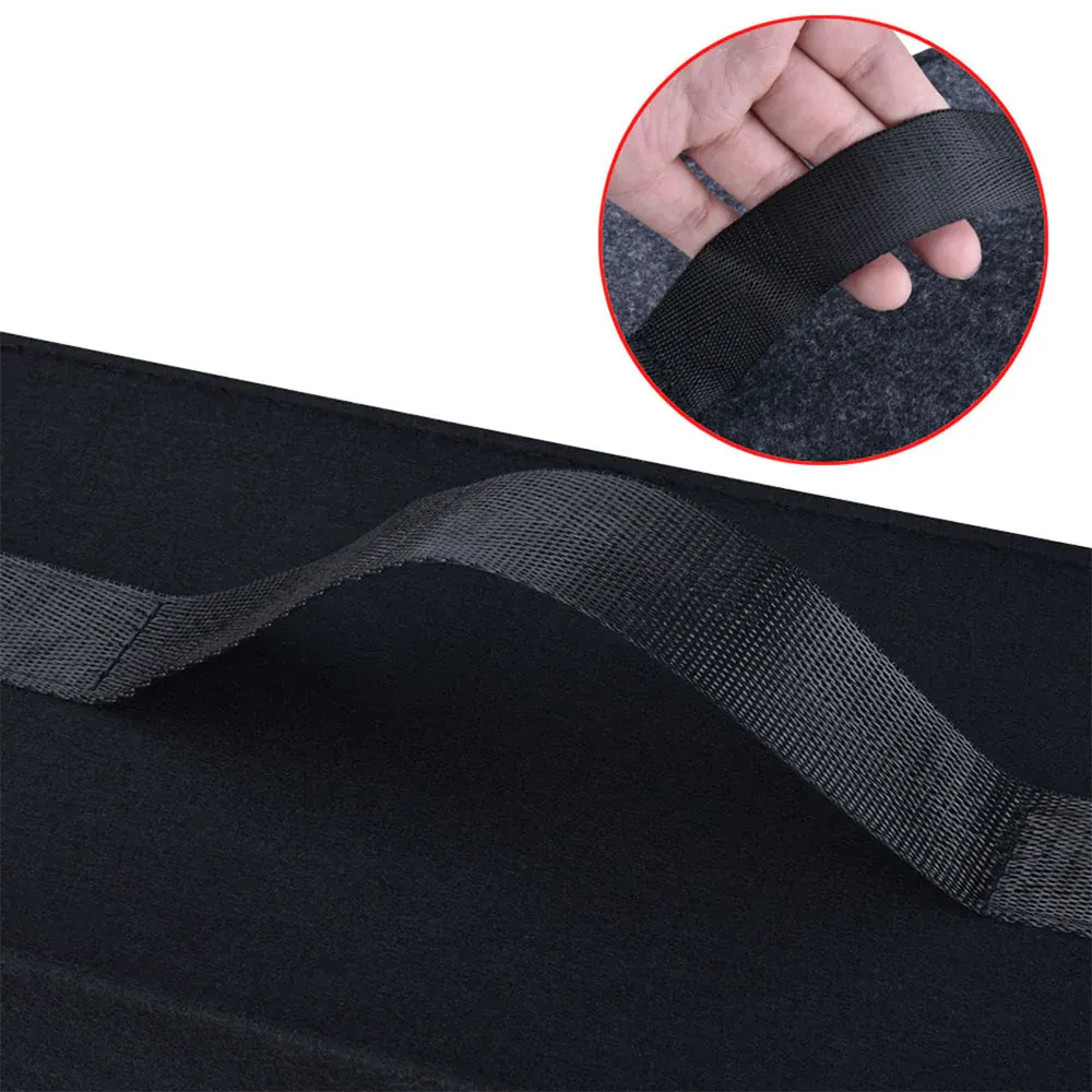 Custom Text For Soft Felt Car Bag Organizer, Compatible with All Cars, Folding Car Storage Box Non Slip Fireproof Car Trunk Organizer SA12990