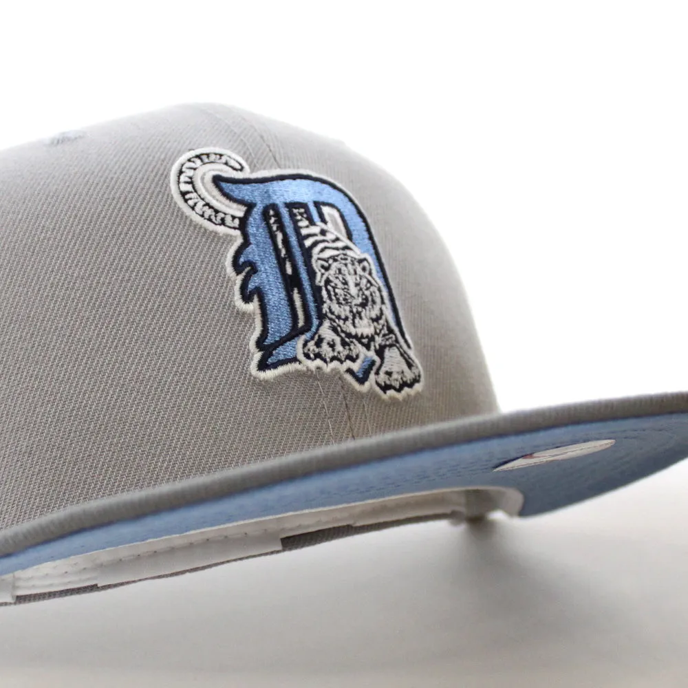 Detroit Tigers 2000 Tigers Stadium Patch New Era 59Fifty Fitted Hat V2 (GITD Grey Storm Gray Sky Blue Under Brim)