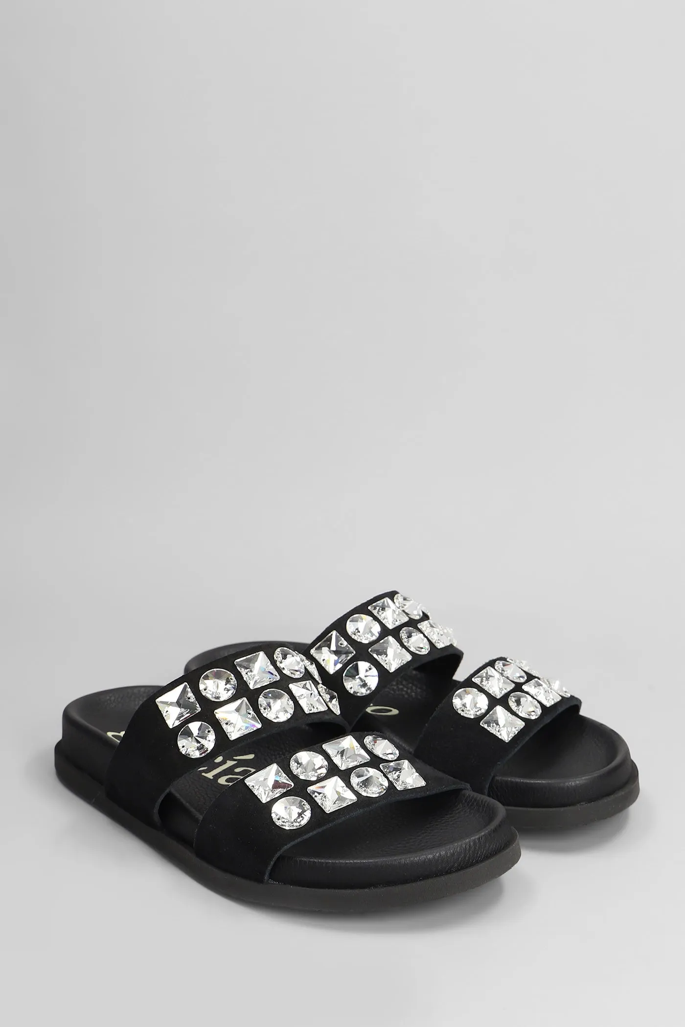 Dilys Flats in black suede