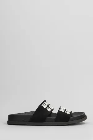 Dilys Flats in black suede