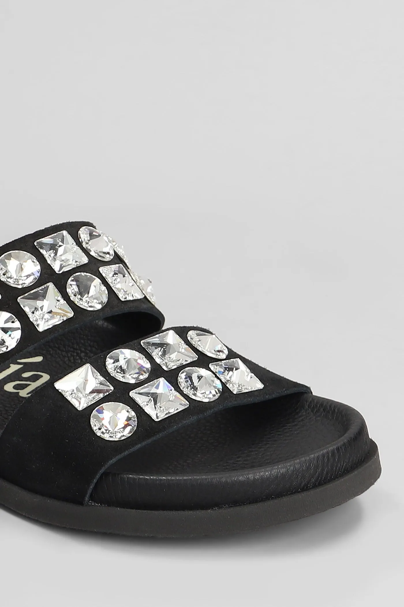 Dilys Flats in black suede