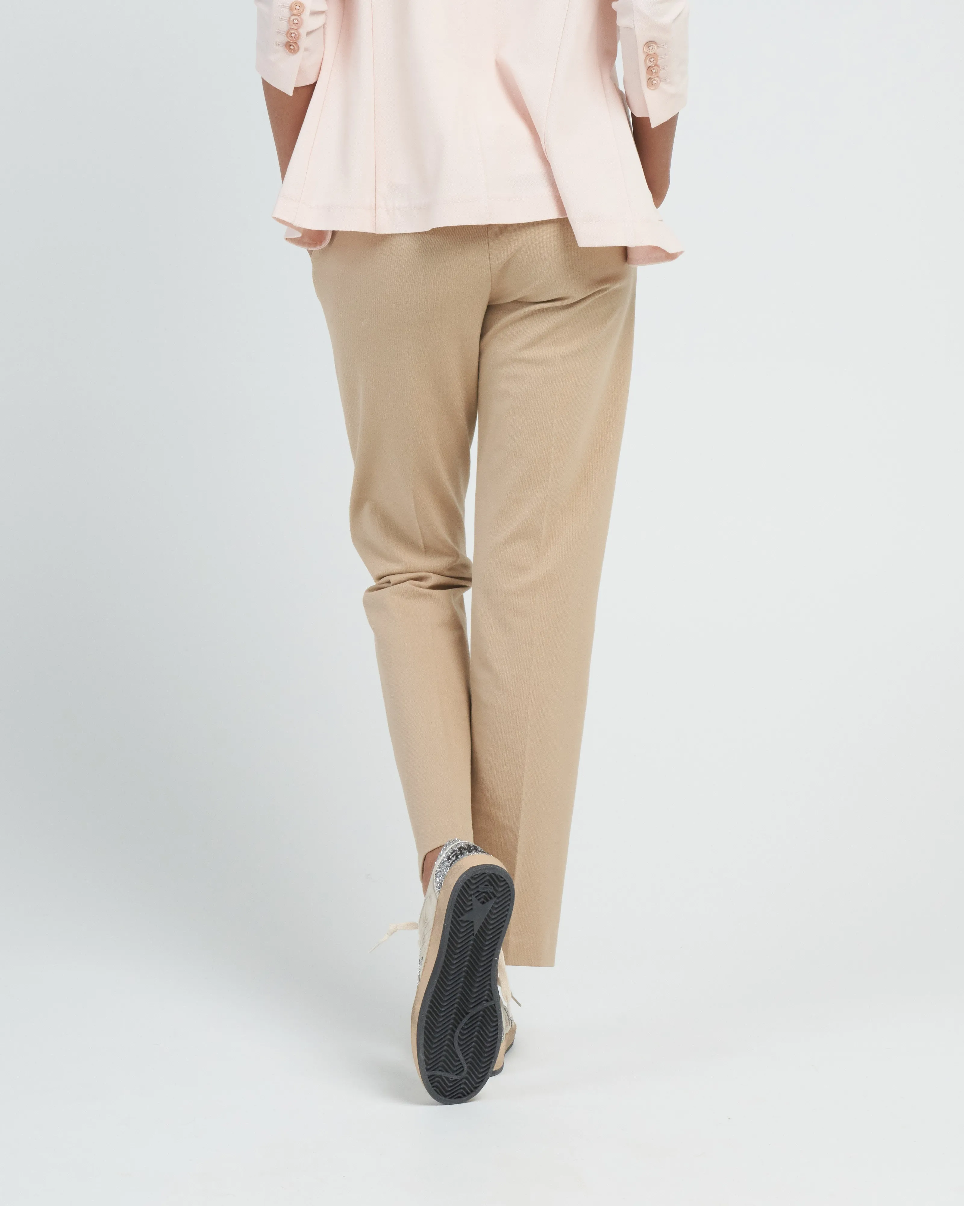 drawstring piquet pant - angora