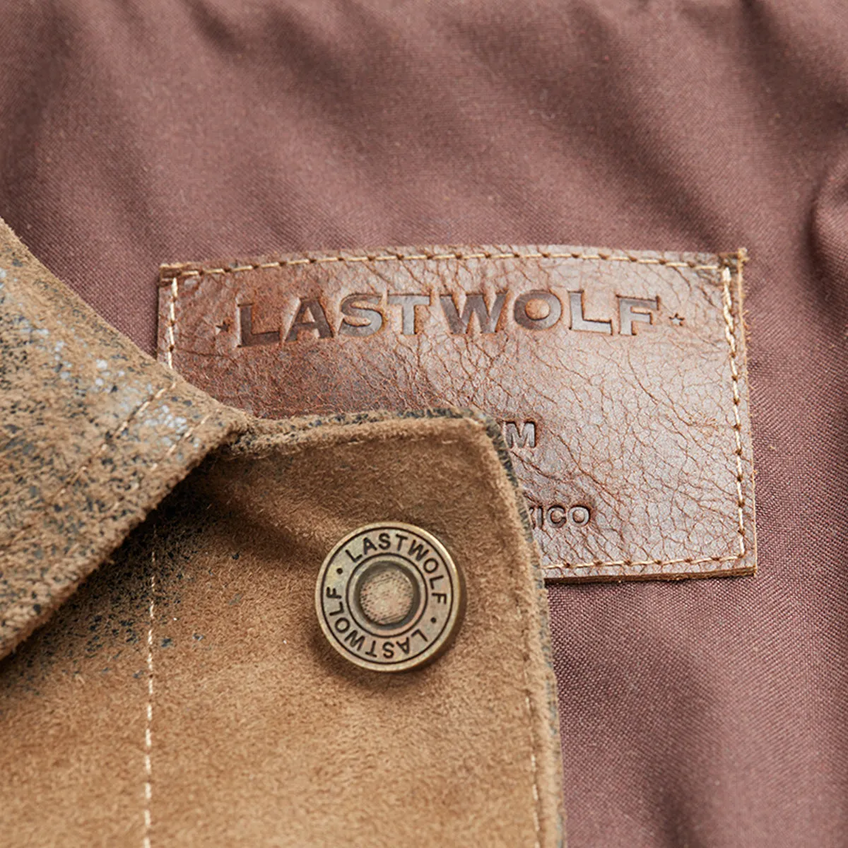 ELBERT BUTTON UP SUEDE JACKET - CAPPUCCINO