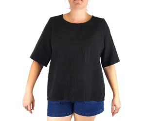 Elk black embroidered top size Large