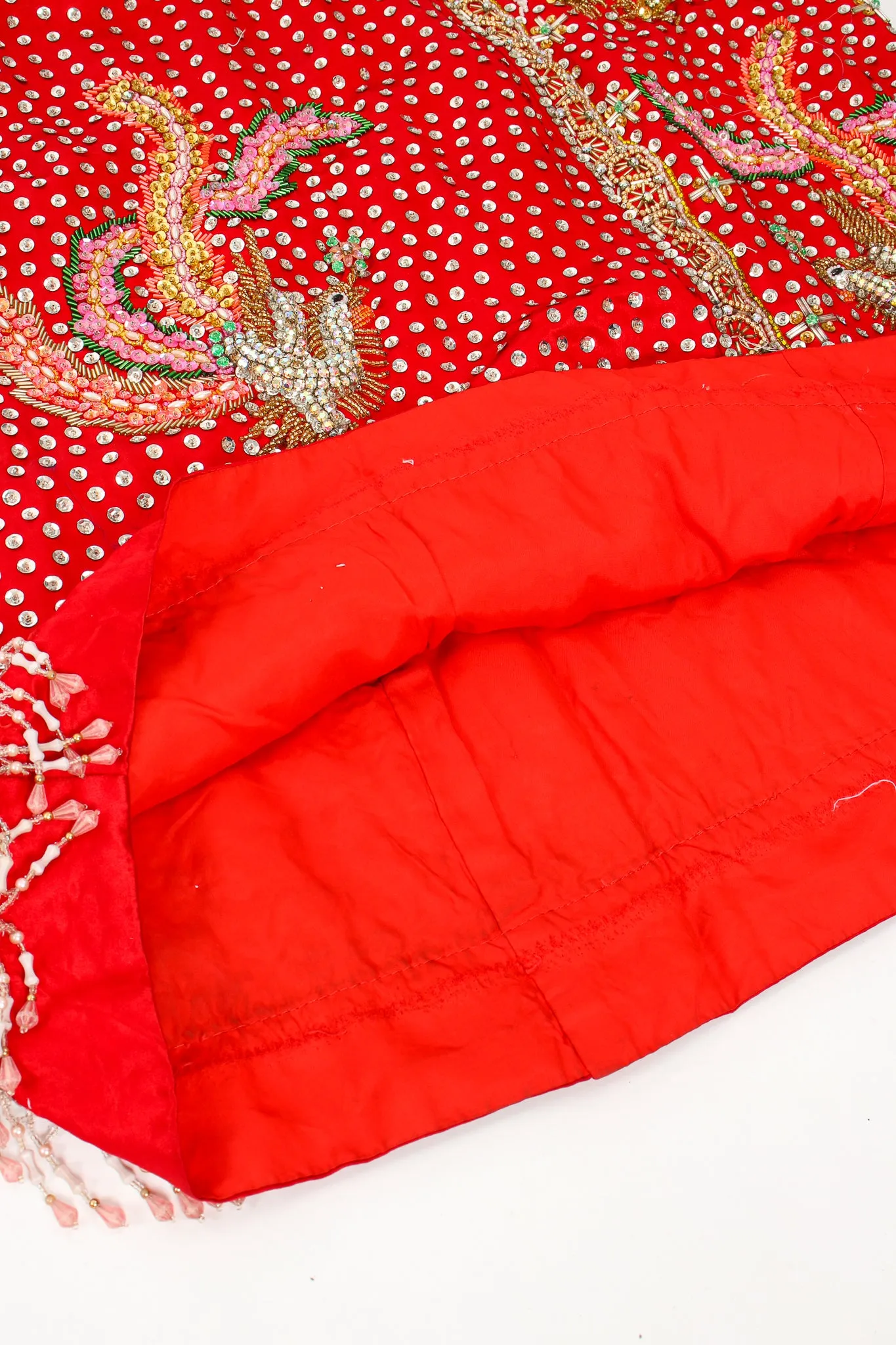 Embellished Chinese Phoenix & Dragon Skirt