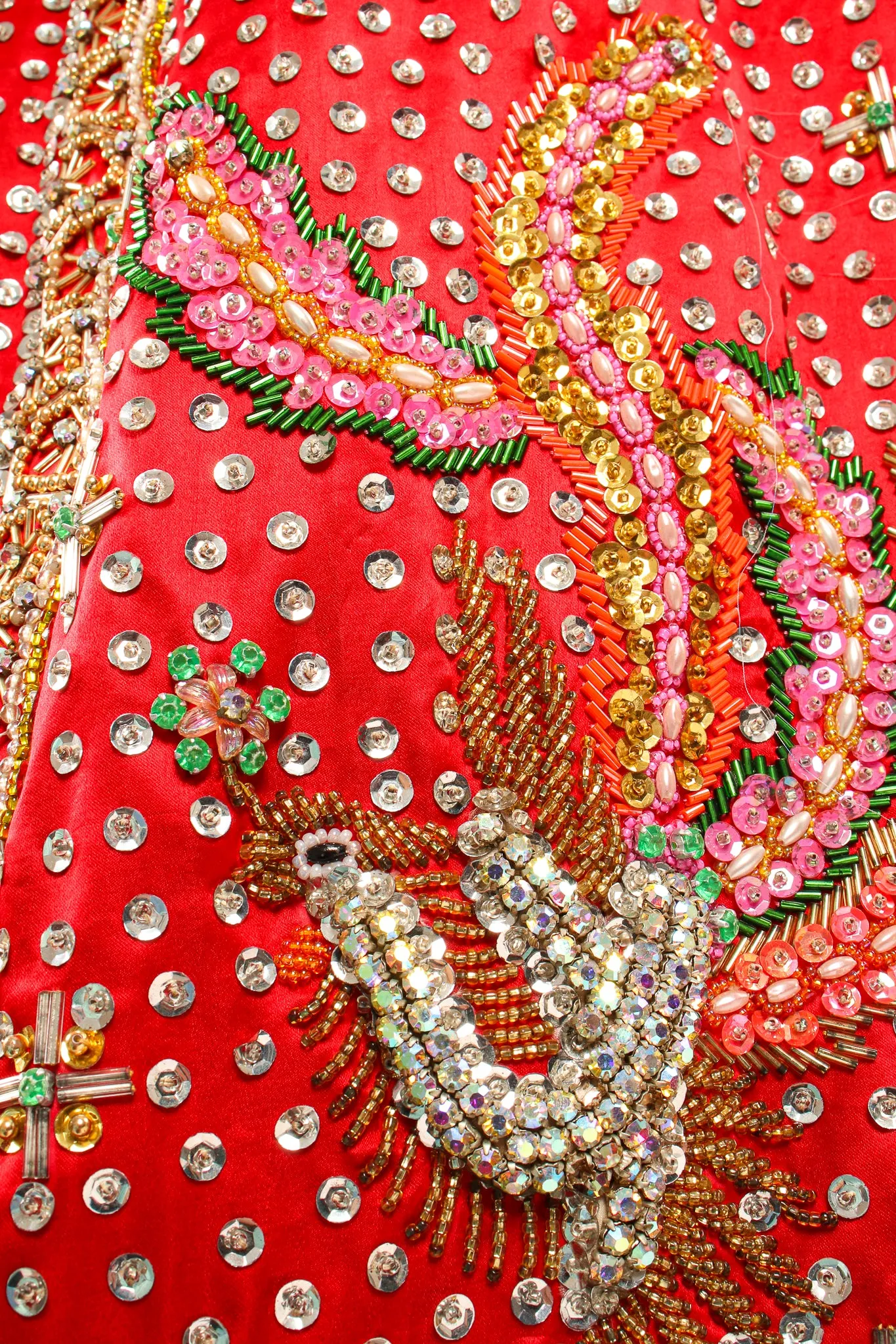 Embellished Chinese Phoenix & Dragon Skirt