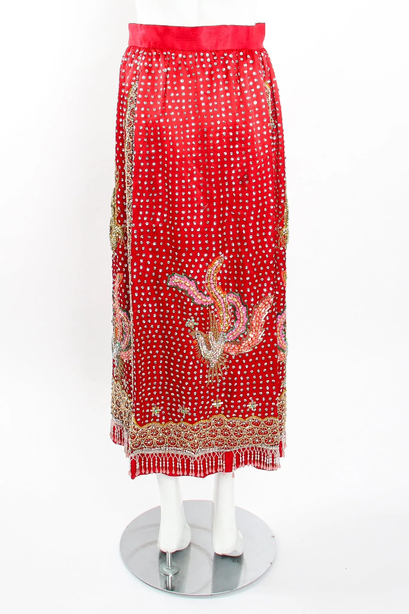 Embellished Chinese Phoenix & Dragon Skirt
