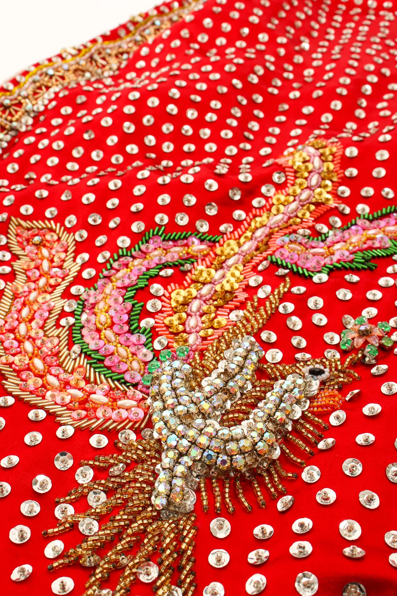 Embellished Chinese Phoenix & Dragon Skirt