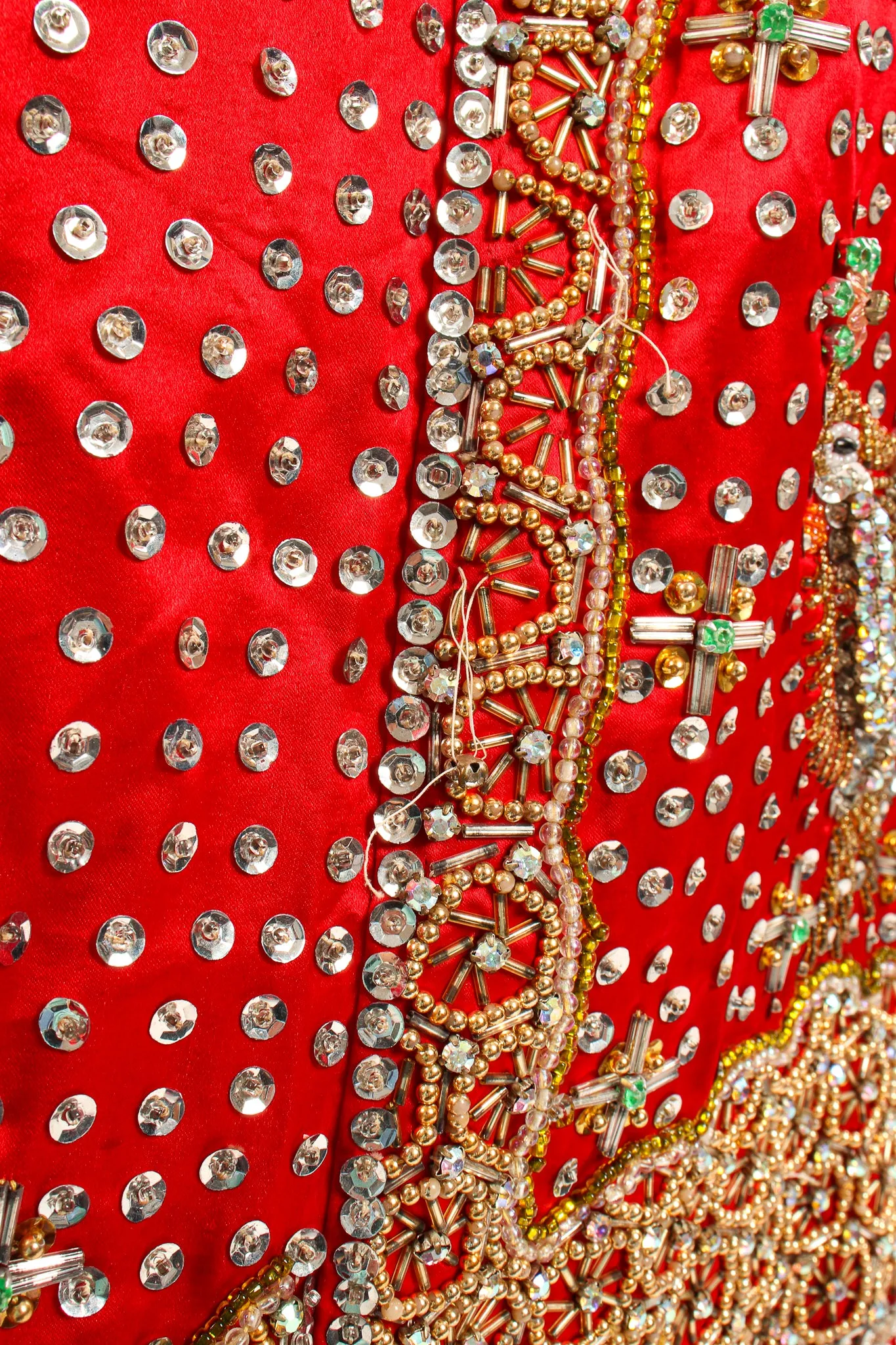 Embellished Chinese Phoenix & Dragon Skirt