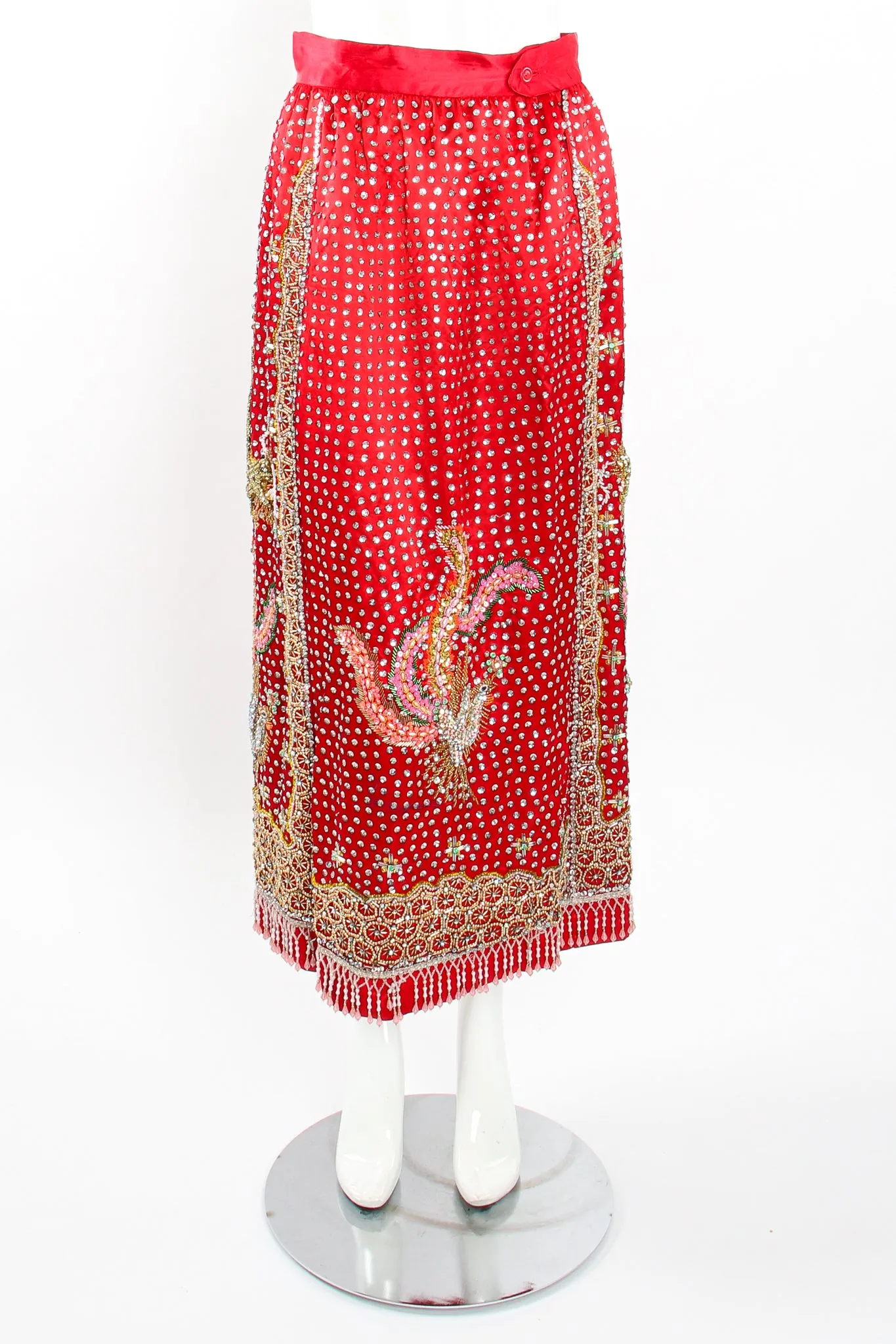 Embellished Chinese Phoenix & Dragon Skirt