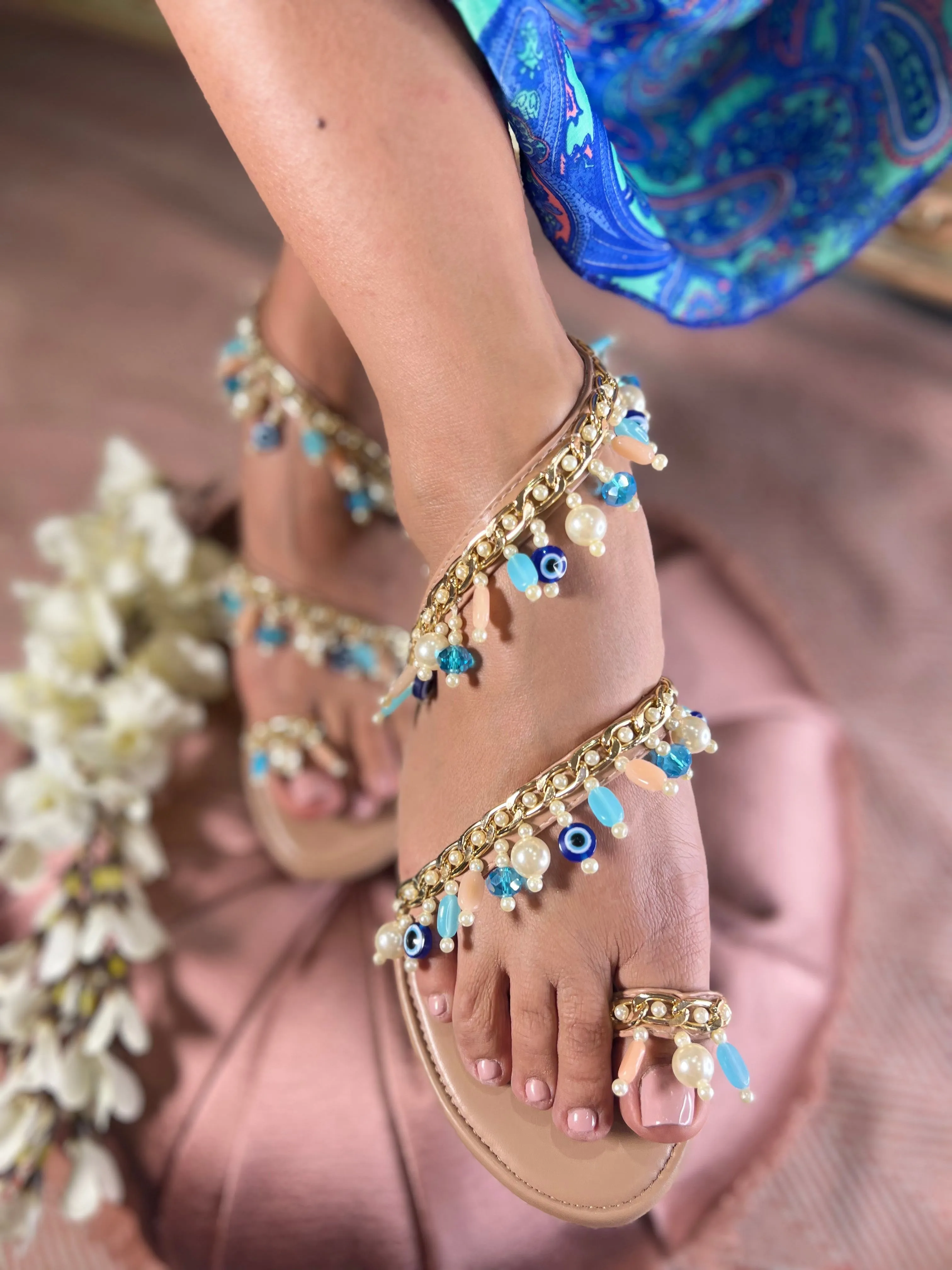 Evil Eye Protection Anklet Flats