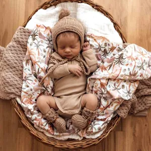 Fawn Bonnet and Booties Set