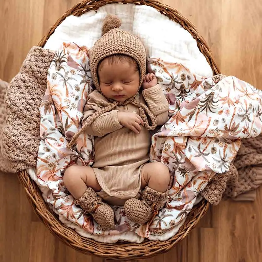 Fawn Bonnet and Booties Set