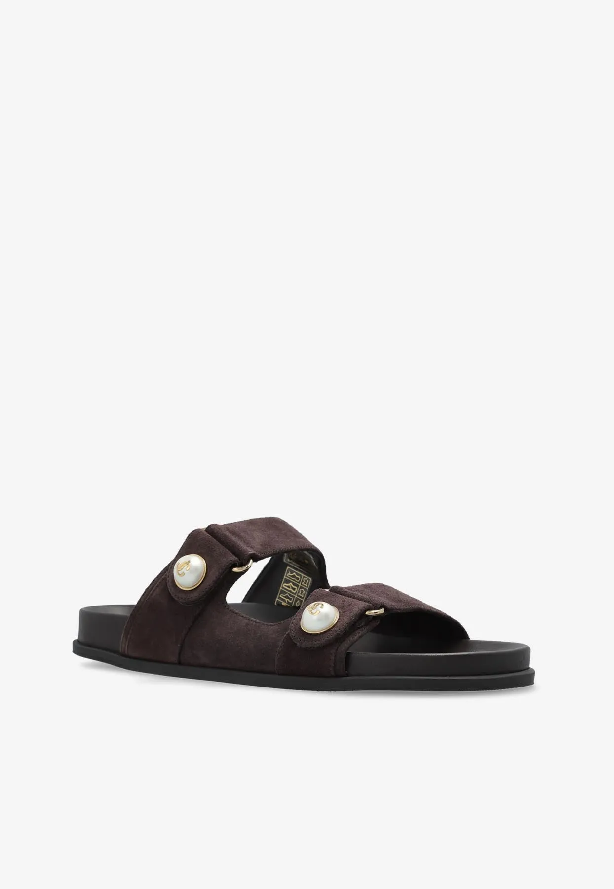 Fayence Suede Pearl Slides