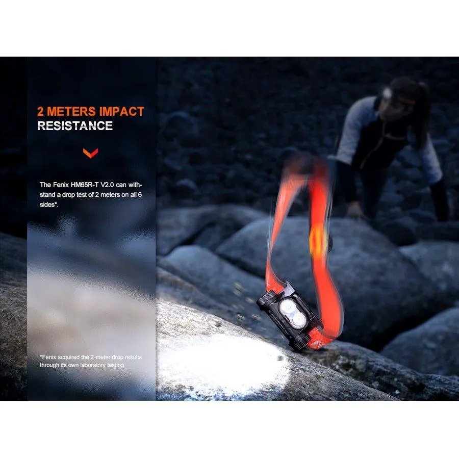 Fenix HM65R-T V2.0 Trail Running USB Rechargeable Headtorch - Dark Purple