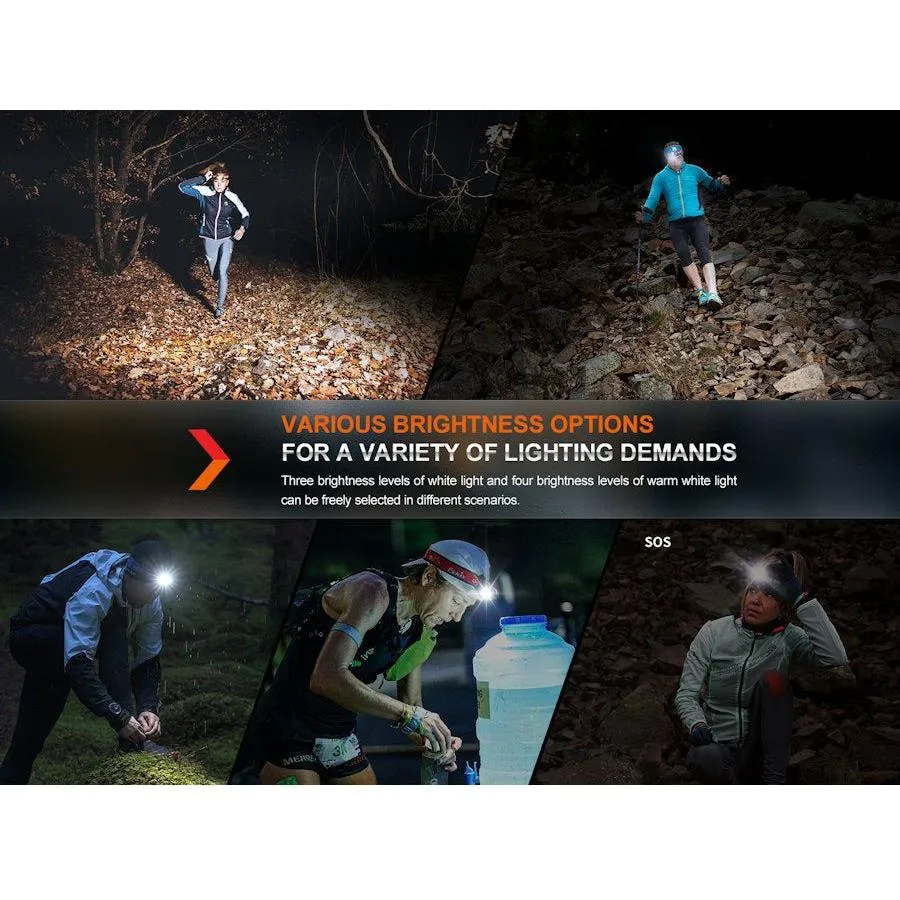 Fenix HM65R-T V2.0 Trail Running USB Rechargeable Headtorch - Dark Purple
