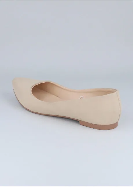 Flat suede puntal lisa