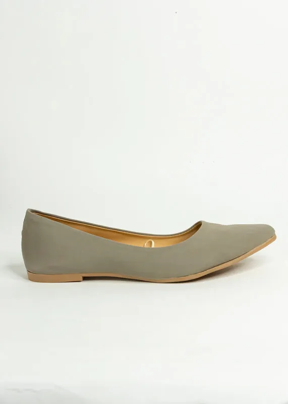 Flat suede puntal lisa
