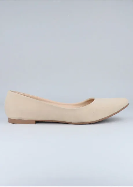 Flat suede puntal lisa