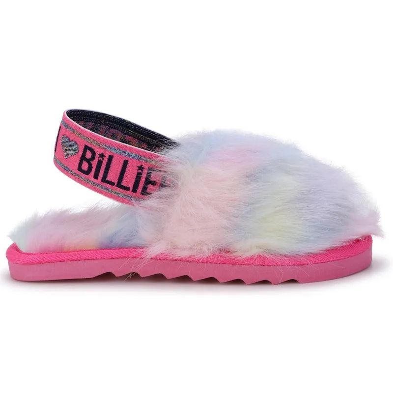 Girls Pink Multi Coloured Sliders