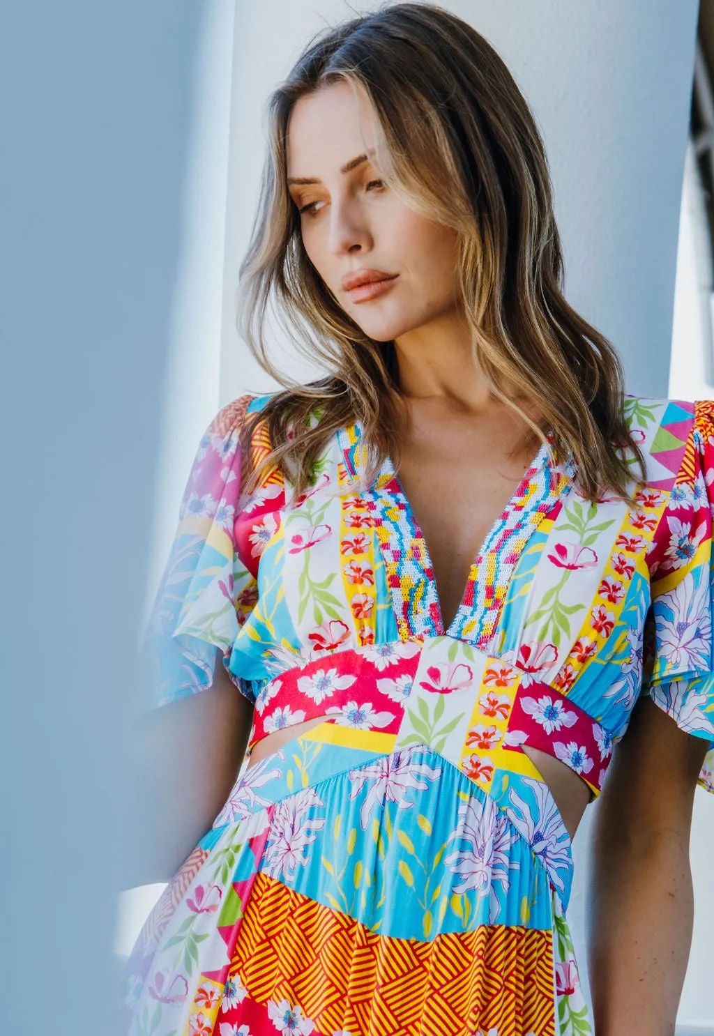 GIULIA DRESS- CAPRI FLOWERS IN SPRING