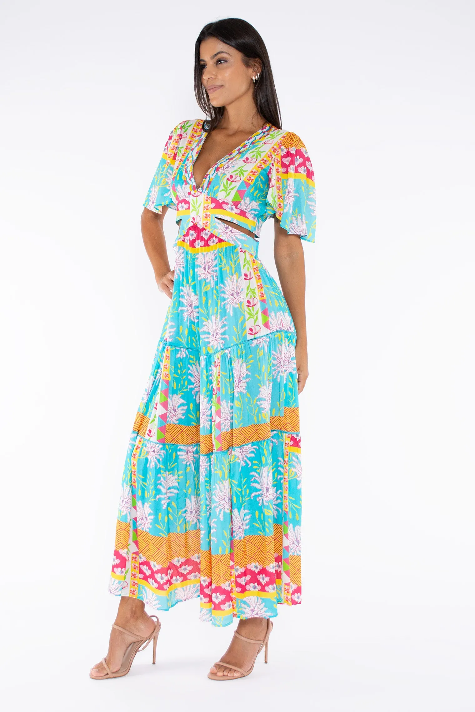 GIULIA DRESS- CAPRI FLOWERS IN SPRING