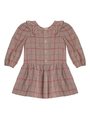 Hazel Brown Checkered Dress