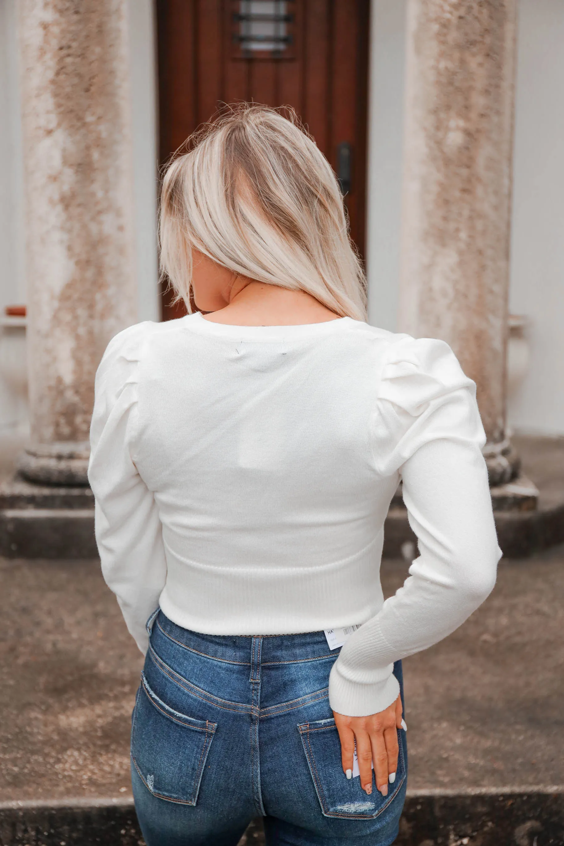 Hello Spring V-Neck Cardigan - Off White