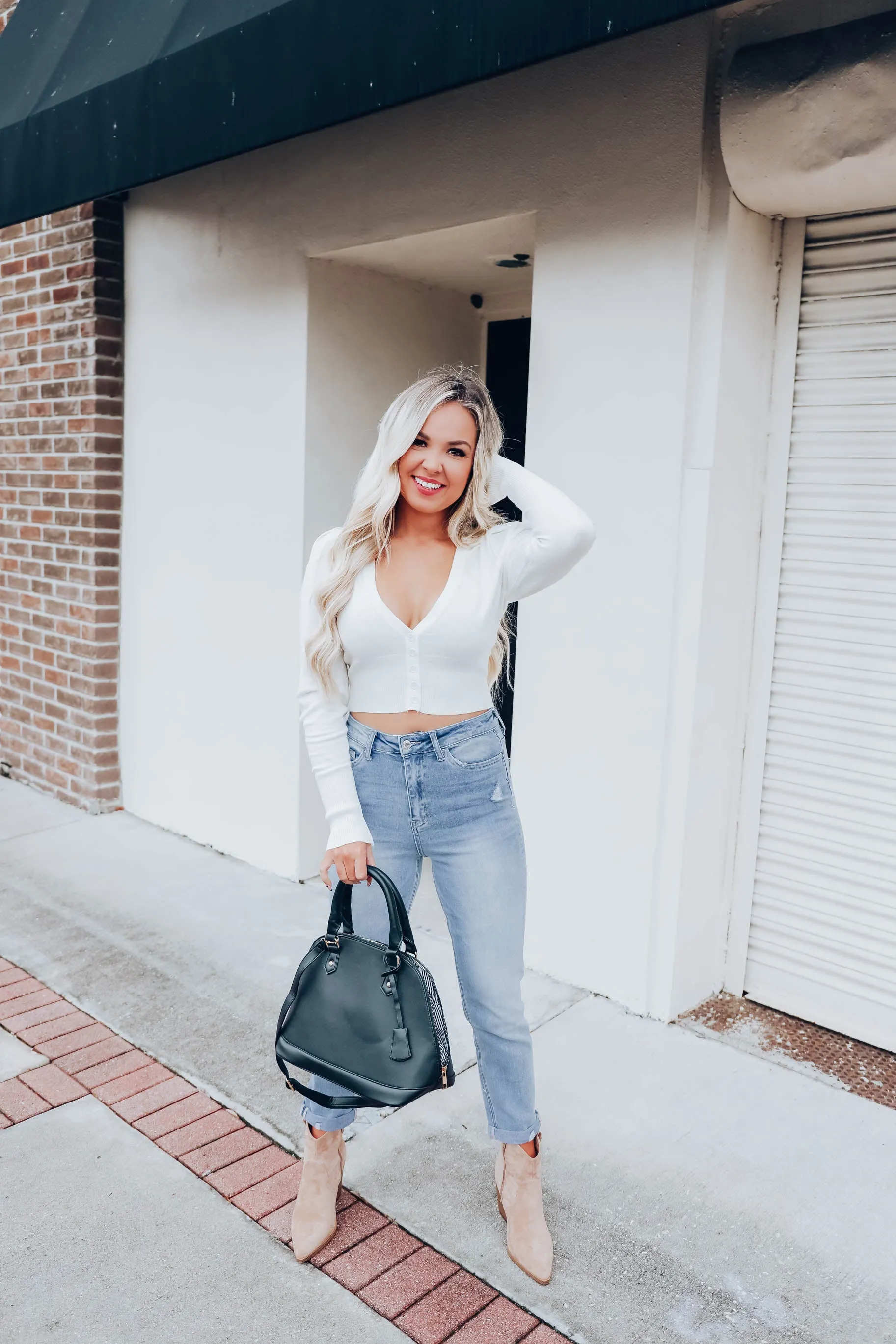 Hello Spring V-Neck Cardigan - Off White