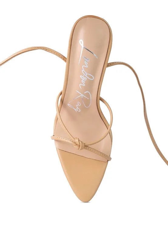 High Heel Lace Up Sandals