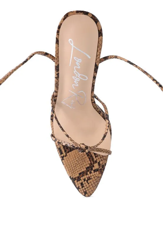 High Heel Lace Up Sandals
