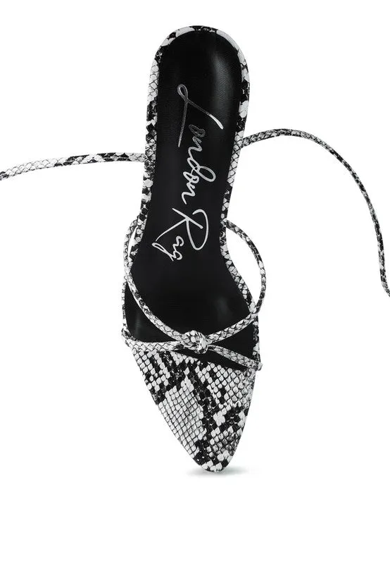 High Heel Lace Up Sandals