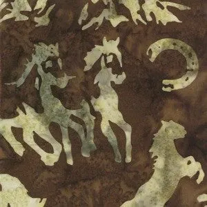Hoffman Fabrics Bark Brown Horse Batik Fabric N2907-407-Bark