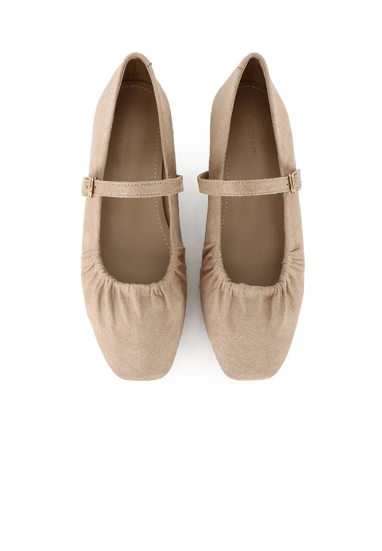 Iris Mary Jane Ballerina & Flats (Beige)