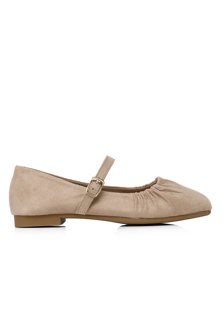 Iris Mary Jane Ballerina & Flats (Beige)