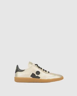 Isabel Marant Kaycee Sneakers in Light Gold and Black