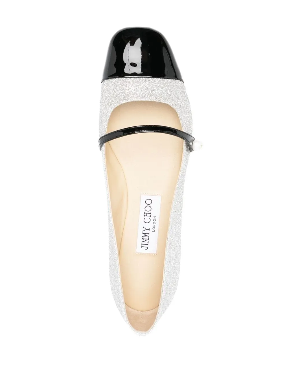 JIMMY CHOO Sparkling Two-Tone Flats