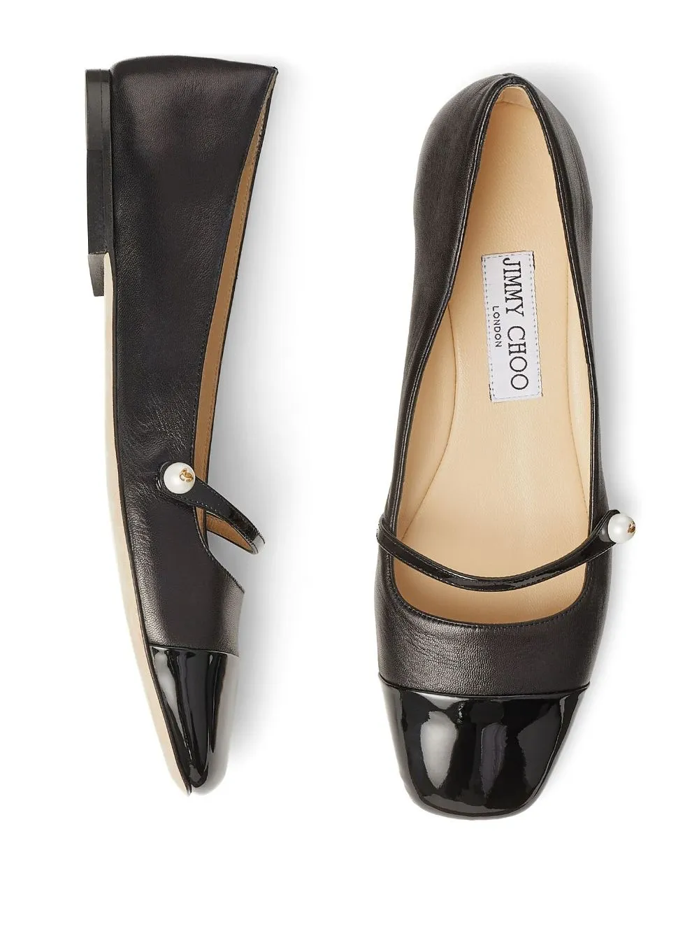 JIMMY CHOO Sparkling Two-Tone Flats