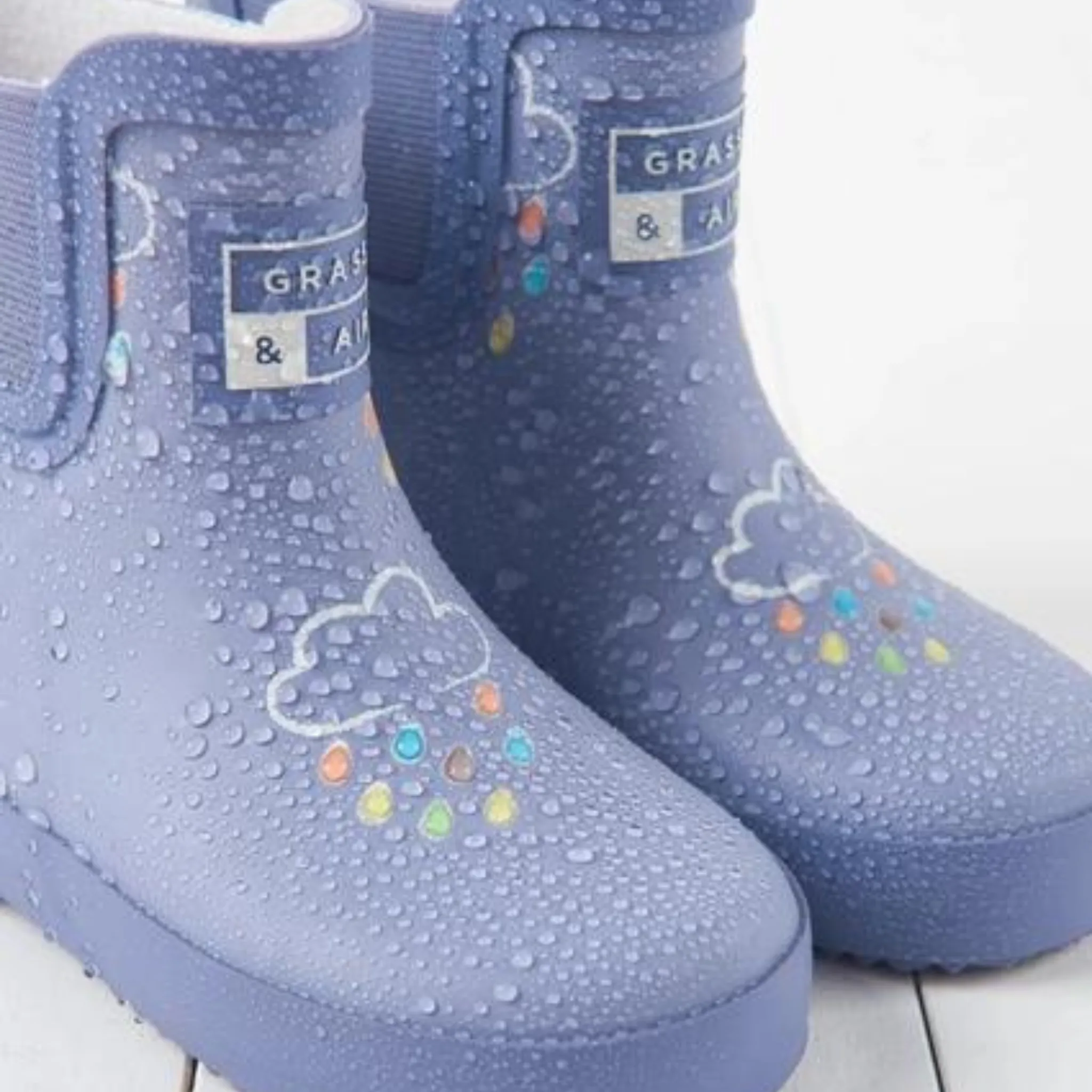 Lavender  Short Colour-Changing Kids Wellies