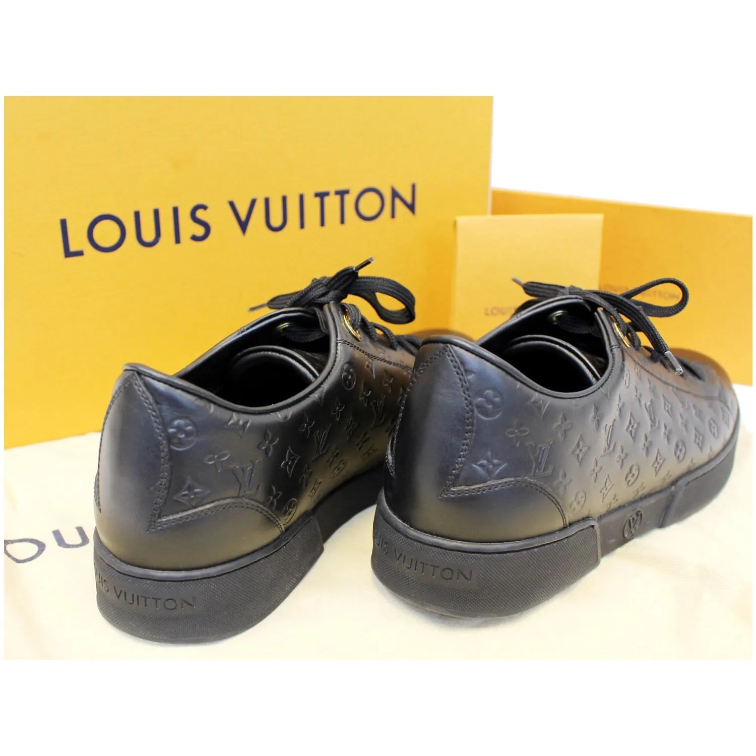 LOUIS VUITTON Black Monogram Empreinte Stellar Sneaker Size US 7 - Last Call