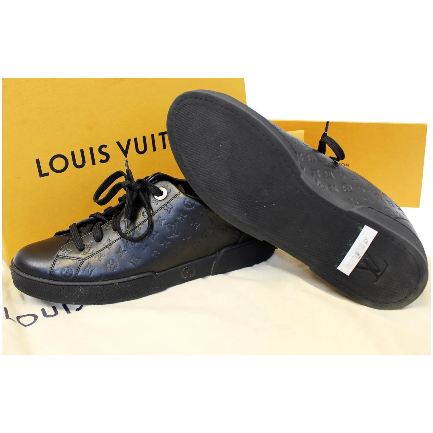LOUIS VUITTON Black Monogram Empreinte Stellar Sneaker Size US 7 - Last Call