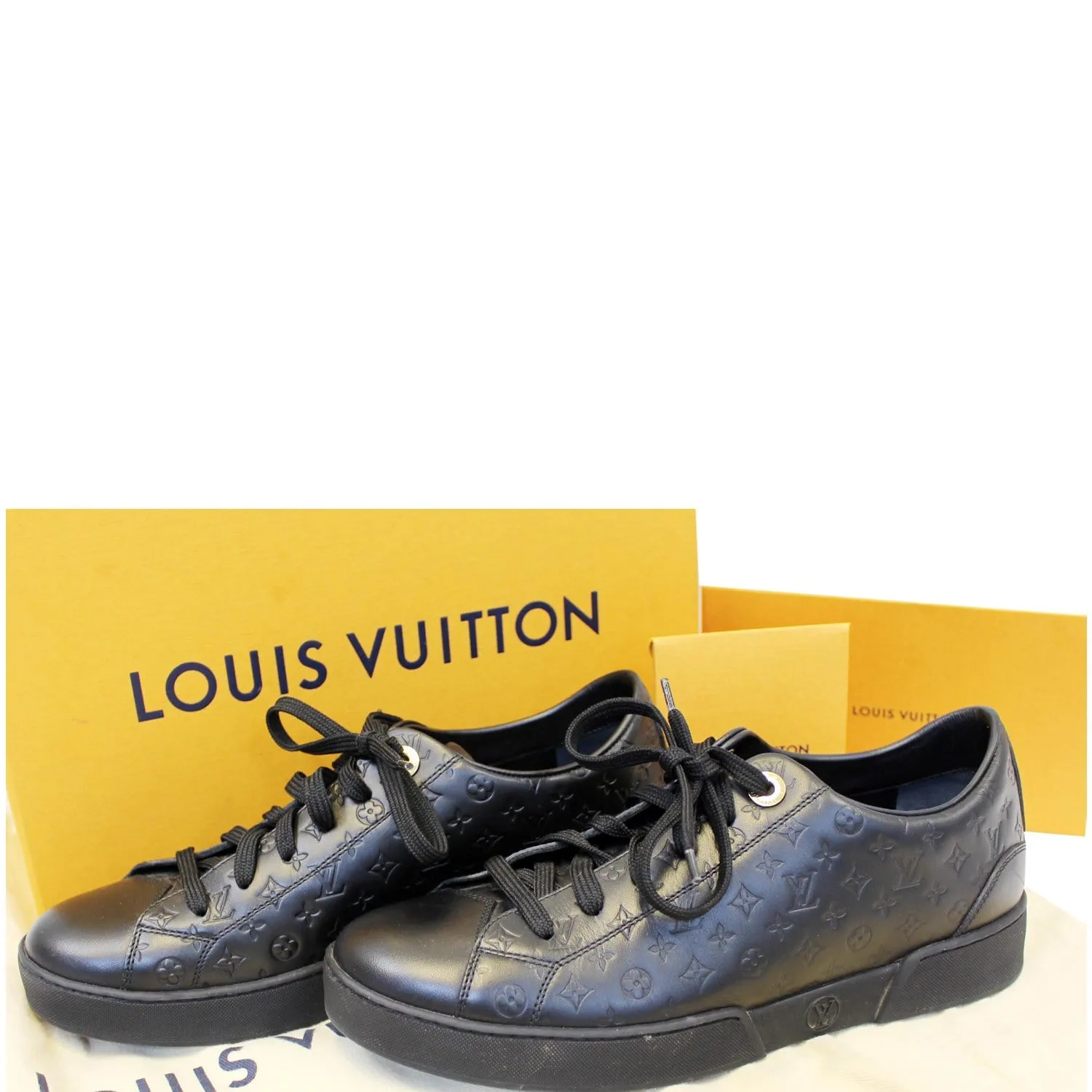 LOUIS VUITTON Black Monogram Empreinte Stellar Sneaker Size US 7 - Last Call