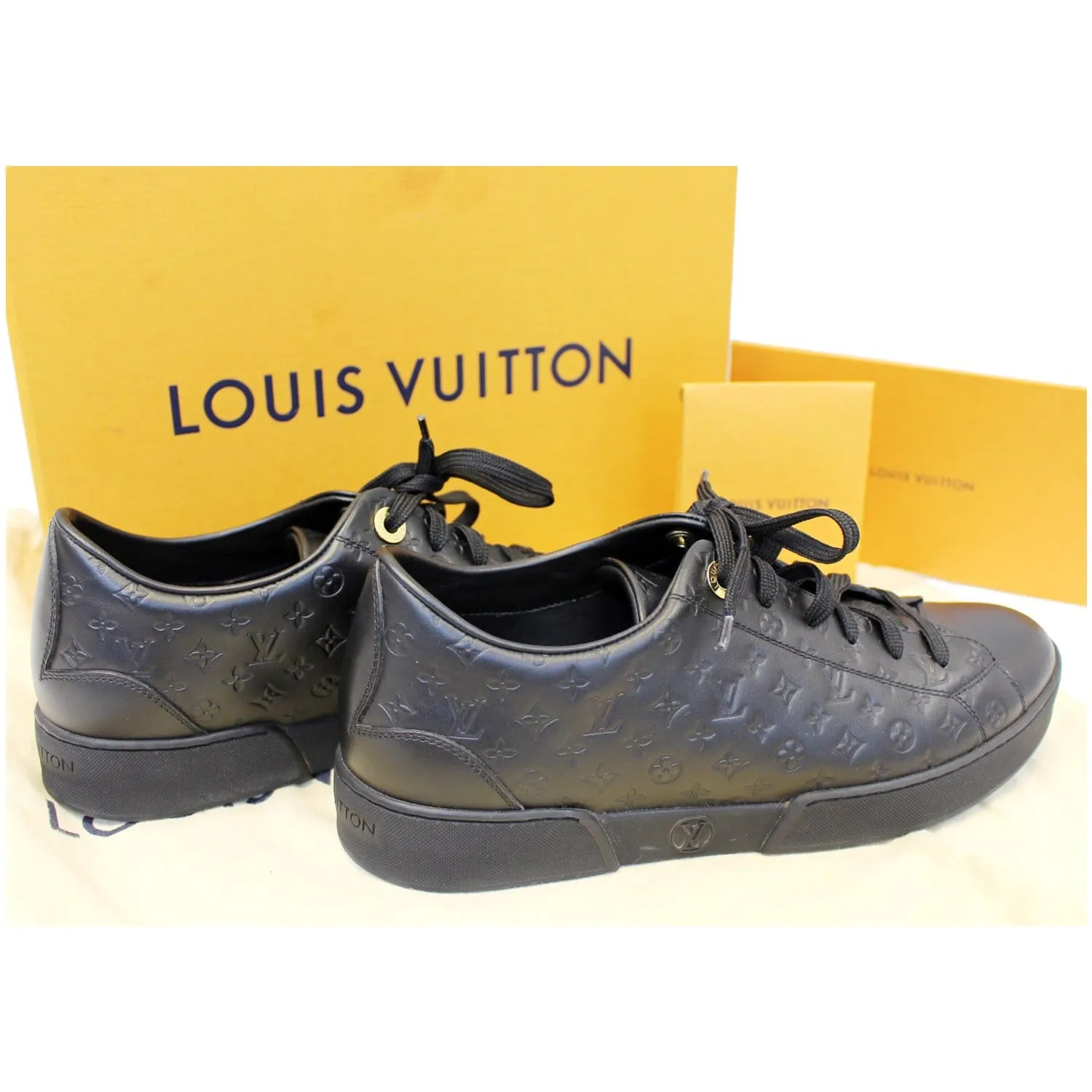 LOUIS VUITTON Black Monogram Empreinte Stellar Sneaker Size US 7 - Last Call