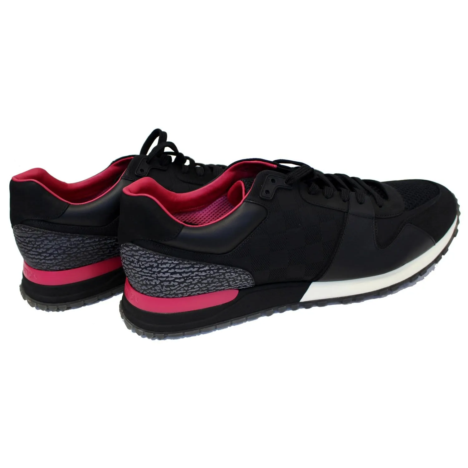 LOUIS VUITTON Run Away Lace Up Sneakers Noir US 13