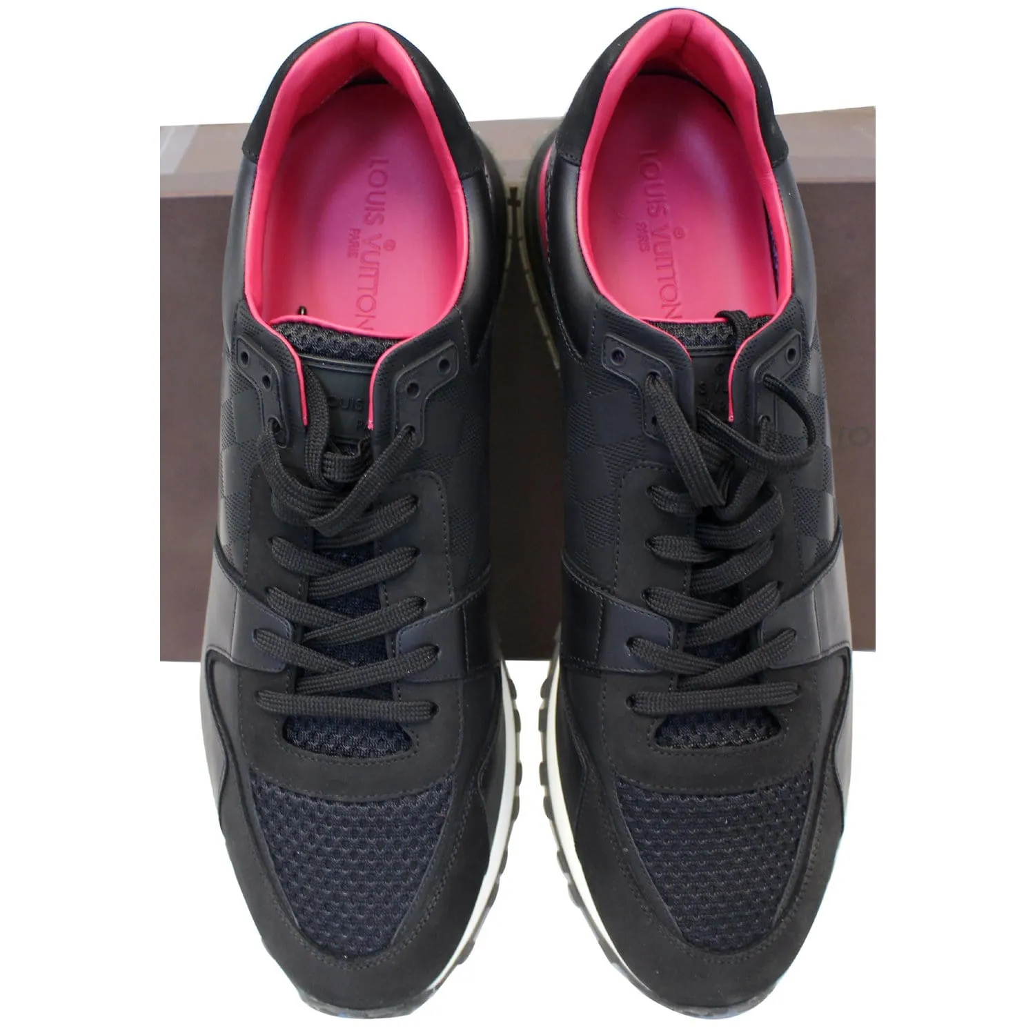 LOUIS VUITTON Run Away Lace Up Sneakers Noir US 13