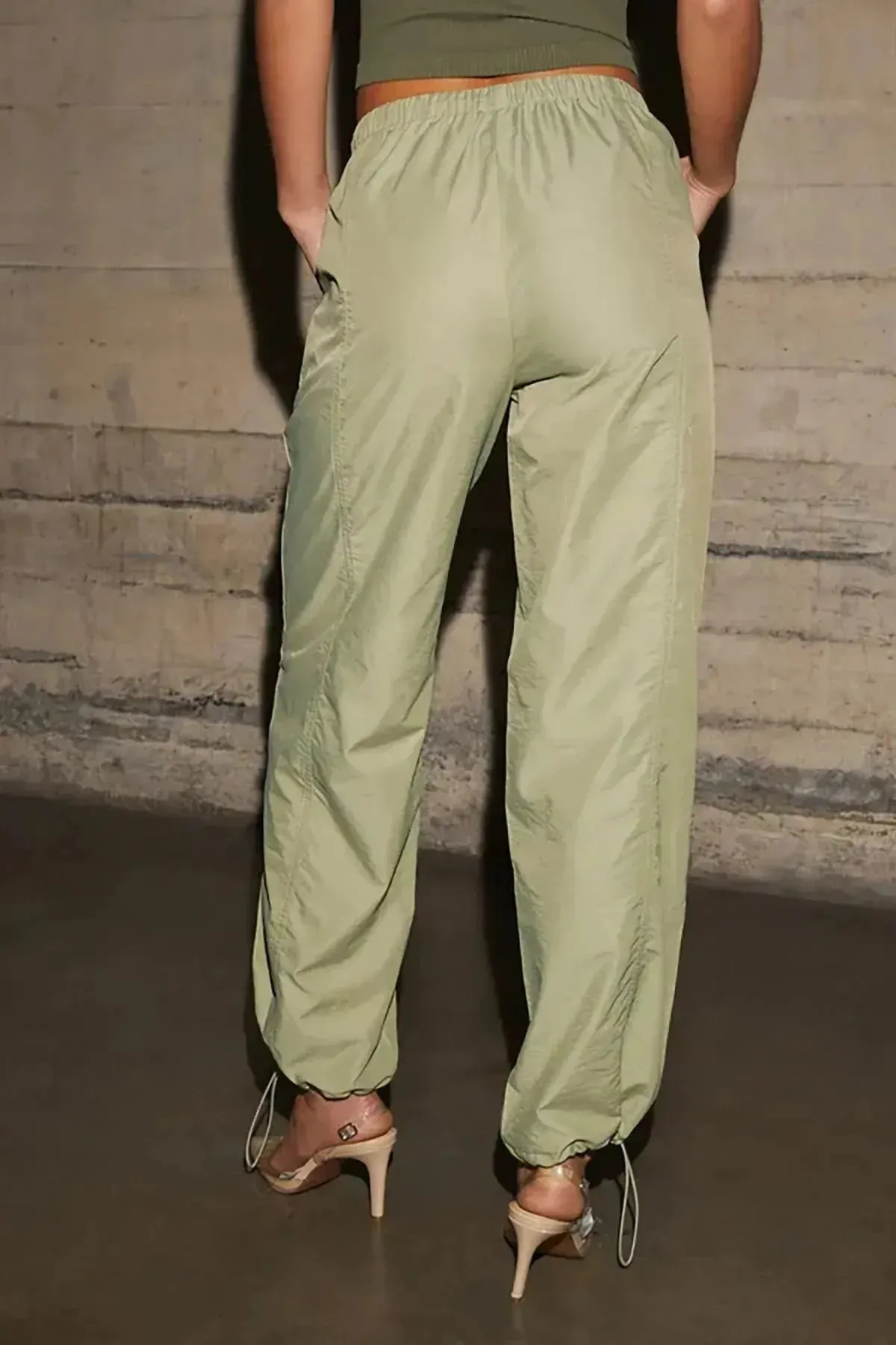 Low Rise Ankle Drawstring Pocketed Relax Pants