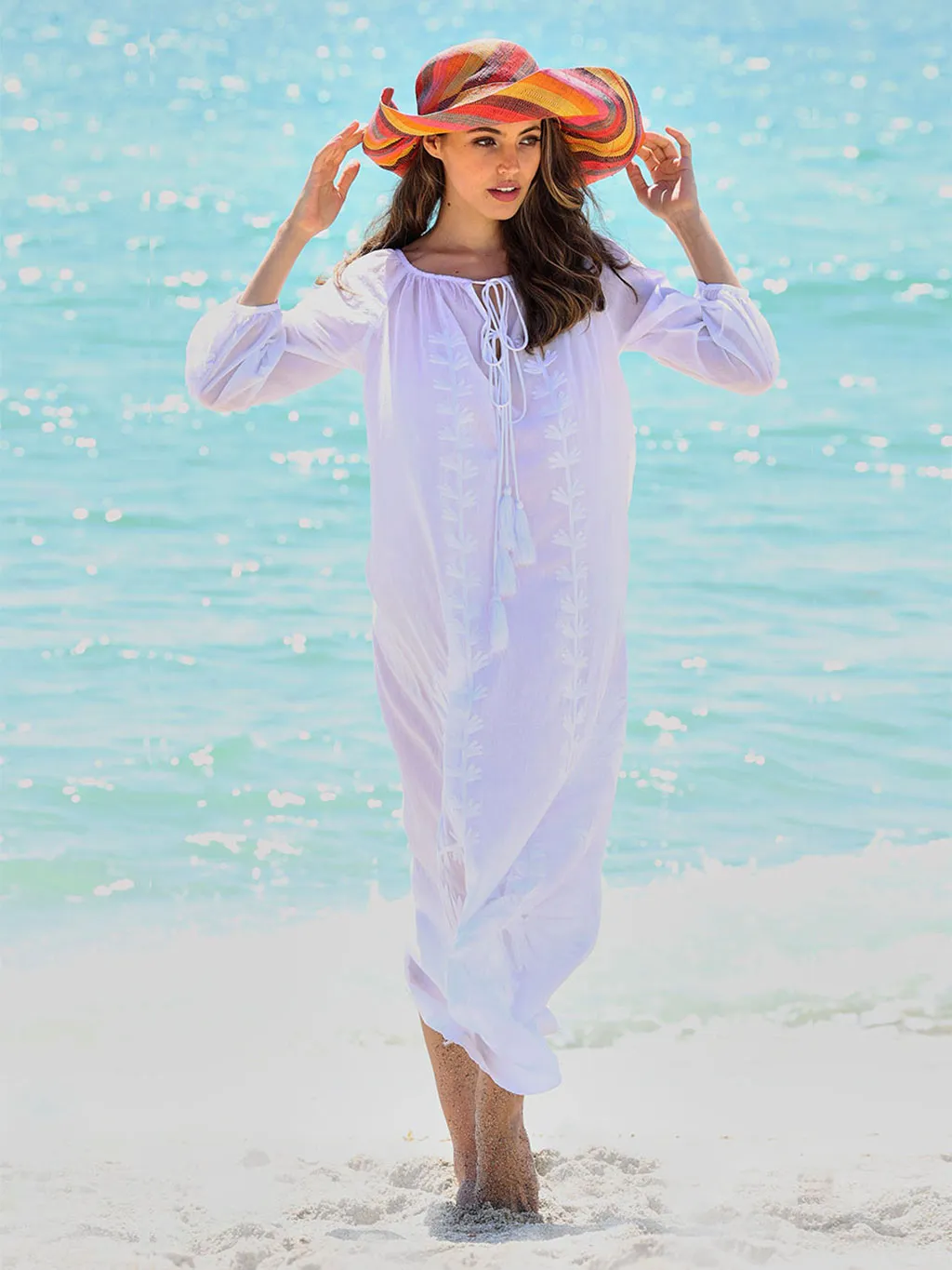 Malan Maxi Tunic White