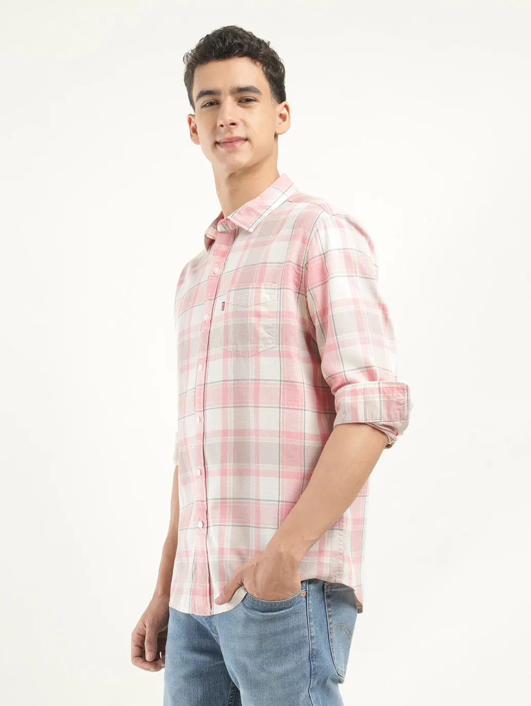 Men's Checkered Slim Fit Shirt