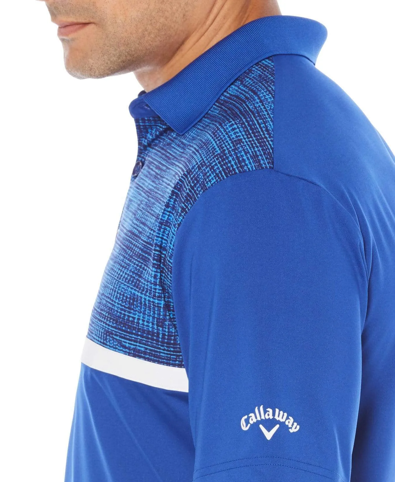 Mens Opti-Dri Textured Color Block Polo